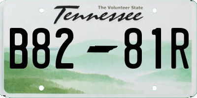 TN license plate B8281R