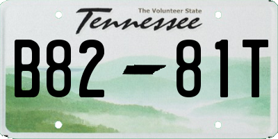 TN license plate B8281T