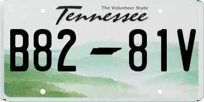 TN license plate B8281V