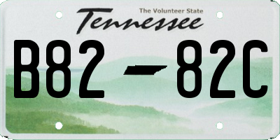 TN license plate B8282C