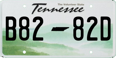 TN license plate B8282D