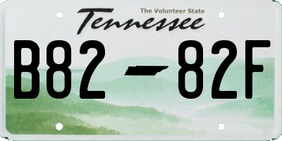 TN license plate B8282F