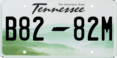 TN license plate B8282M