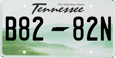 TN license plate B8282N