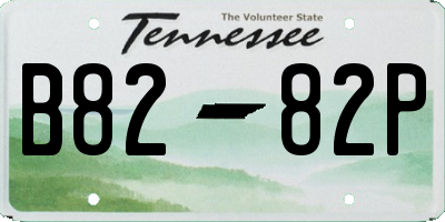 TN license plate B8282P
