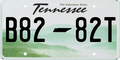 TN license plate B8282T
