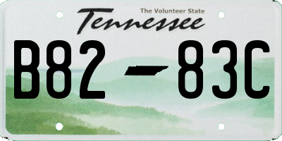 TN license plate B8283C