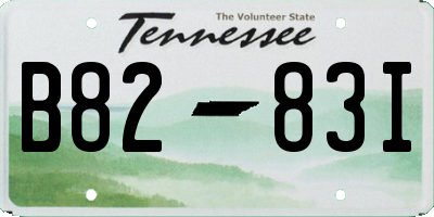 TN license plate B8283I