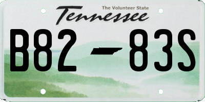 TN license plate B8283S