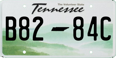 TN license plate B8284C