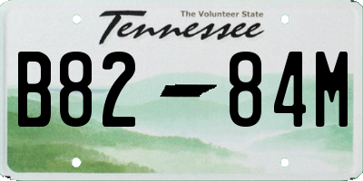TN license plate B8284M