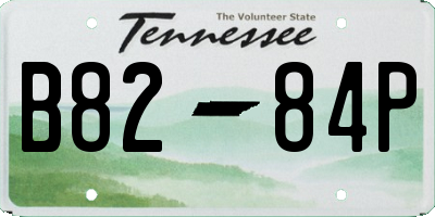 TN license plate B8284P