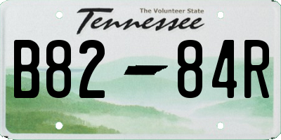 TN license plate B8284R