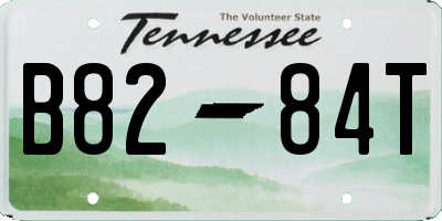 TN license plate B8284T