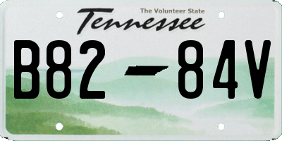 TN license plate B8284V