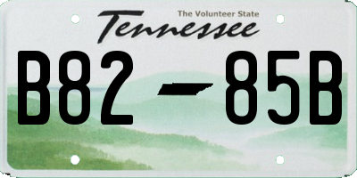 TN license plate B8285B