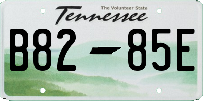TN license plate B8285E