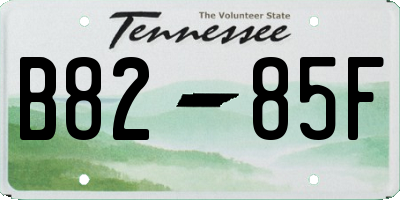 TN license plate B8285F