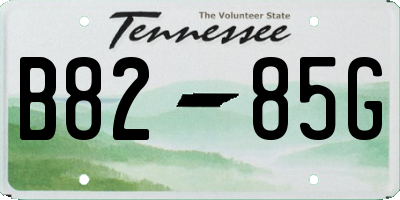 TN license plate B8285G