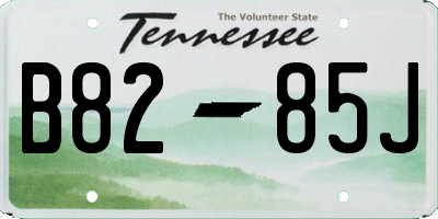 TN license plate B8285J