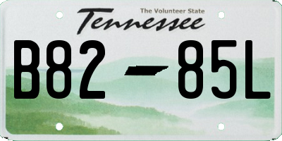 TN license plate B8285L