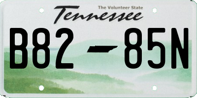 TN license plate B8285N