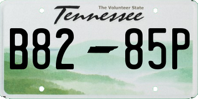 TN license plate B8285P