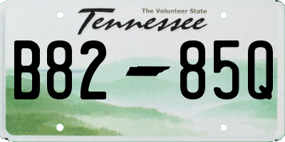 TN license plate B8285Q