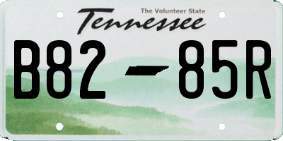 TN license plate B8285R