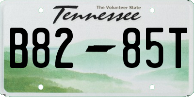 TN license plate B8285T
