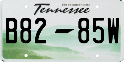 TN license plate B8285W