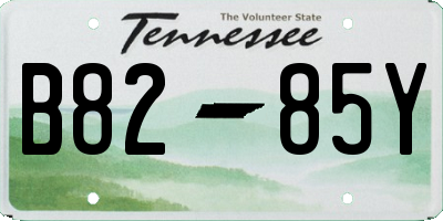 TN license plate B8285Y