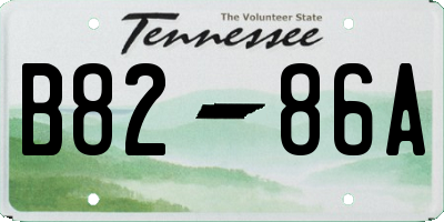 TN license plate B8286A