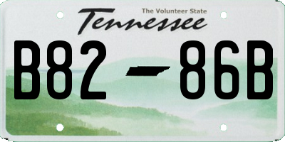 TN license plate B8286B