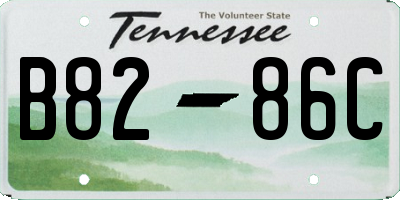 TN license plate B8286C