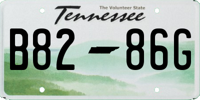 TN license plate B8286G