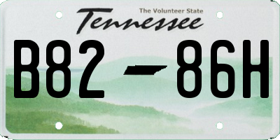 TN license plate B8286H