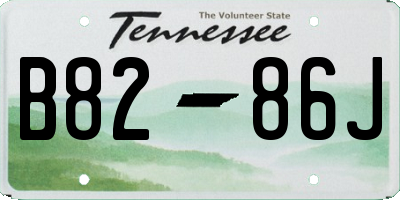 TN license plate B8286J