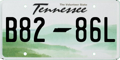 TN license plate B8286L