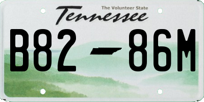 TN license plate B8286M