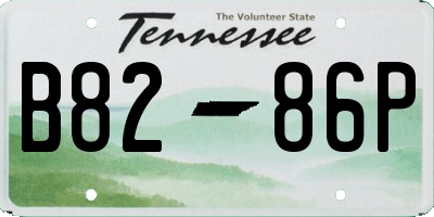TN license plate B8286P