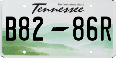 TN license plate B8286R