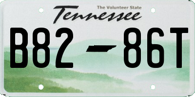 TN license plate B8286T