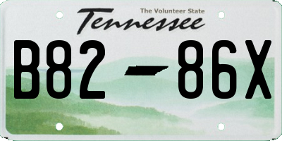 TN license plate B8286X