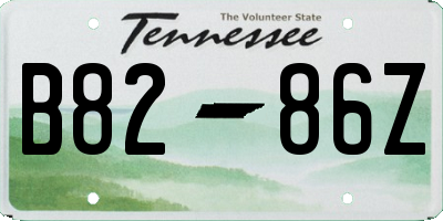TN license plate B8286Z