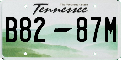 TN license plate B8287M
