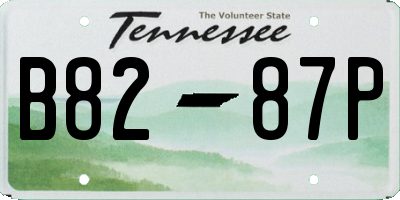 TN license plate B8287P