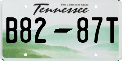 TN license plate B8287T