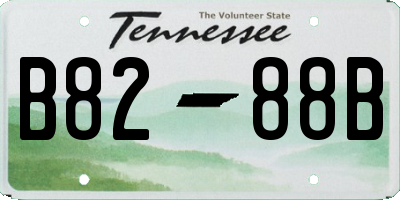 TN license plate B8288B