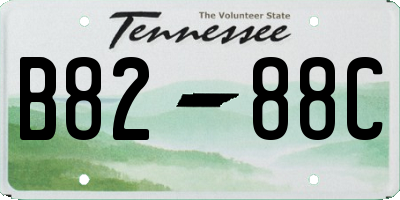 TN license plate B8288C